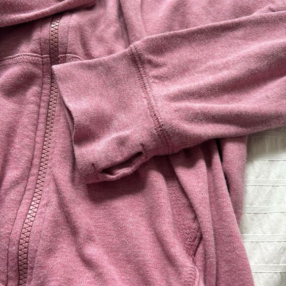 Pact Organic Cotton Pink Full Zip Hoodie Sweatshirt Size Large Sustainable READ - Picture 8 of 14